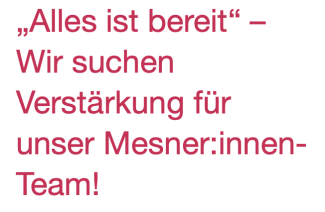 Stellenausschreibung Mesner